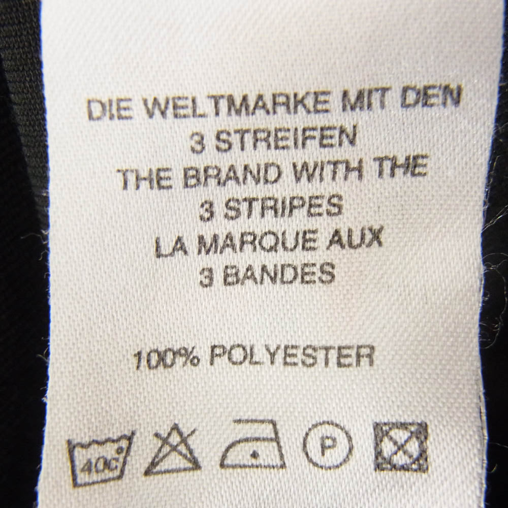 adidas アディダス T1012 90s 国旗タグ トレフォイルロゴ スリーライン トラックジャケット ジャージ ブラック系 M【中古】