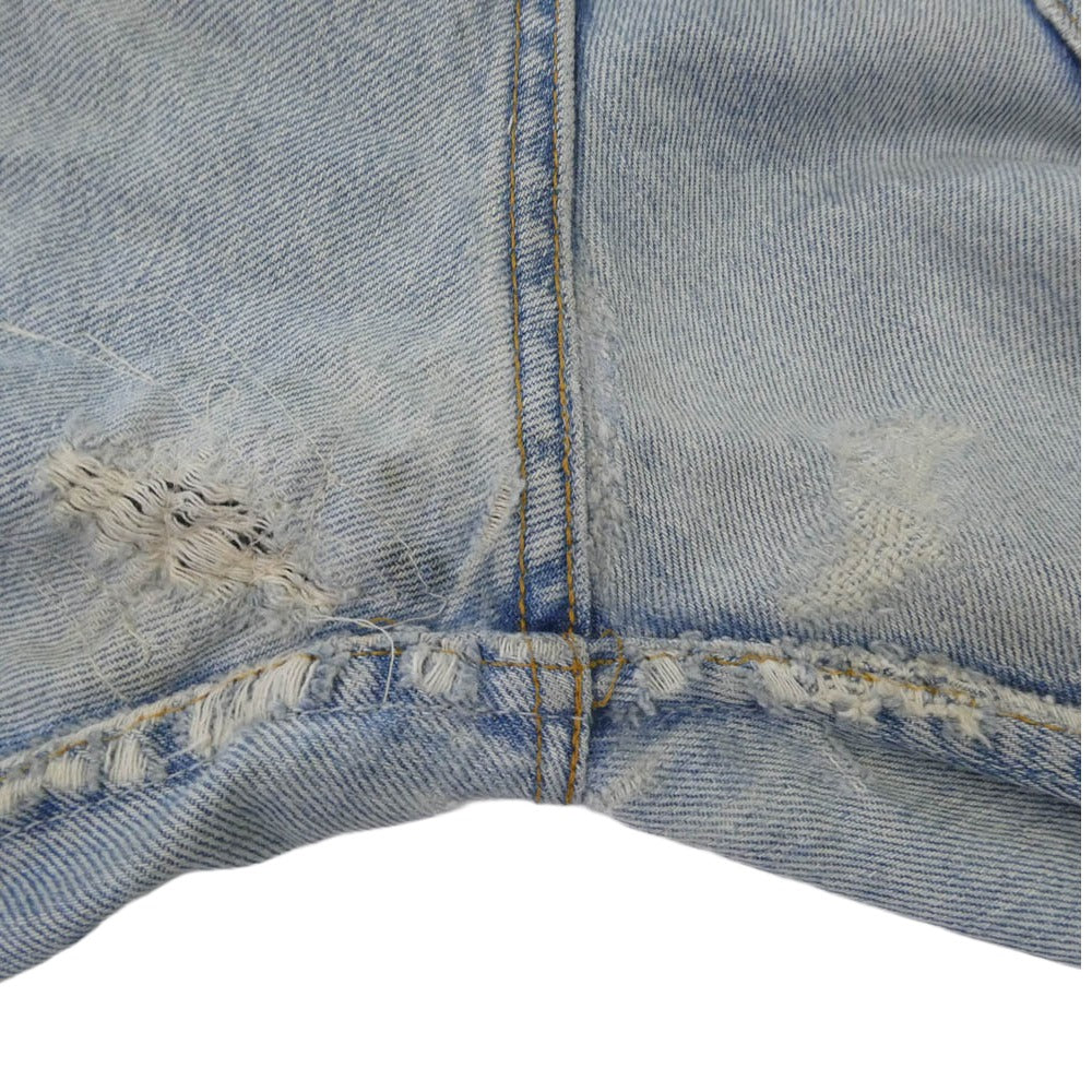 VINTI ANDREWS ヴィンティアンドリュース リメイク クラッシュ加工 デニムパンツ ライトブルー系 W32 L30【中古】