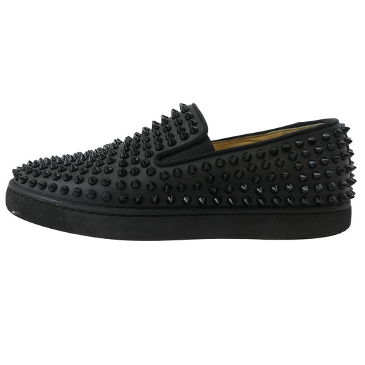 Christian Louboutin クリスチャンルブタン ブラック スタッズ スリッポン スニーカー ブラック系 39【中古】