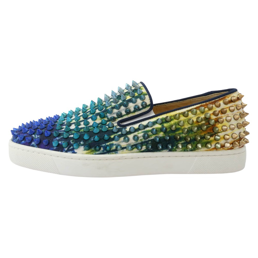 Christian Louboutin マカロン マルチカラースタッズゴールド 
