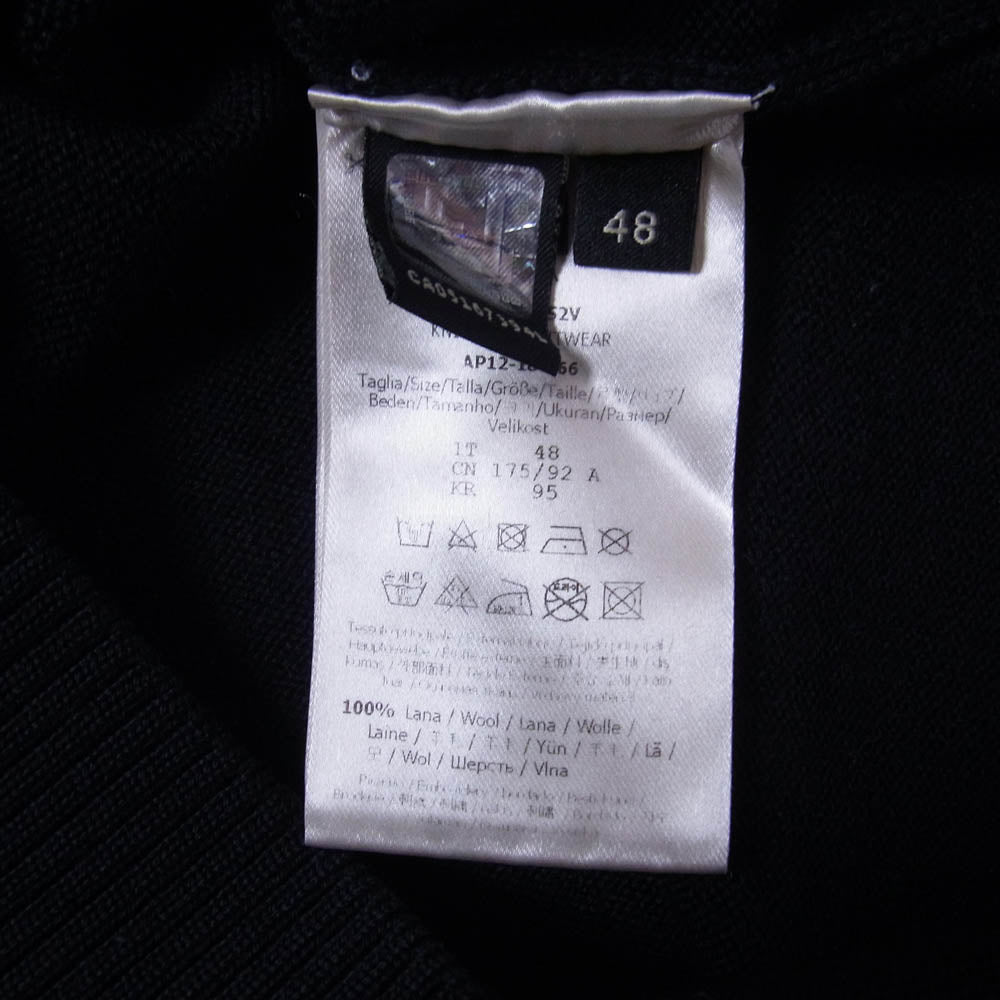FENDI フェンディ バッグバグズ ウール ハイゲージ ニット セーター ネイビー系 48【中古】