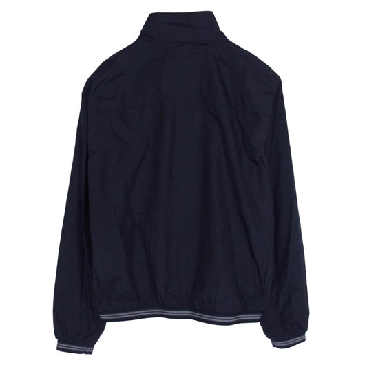 MONCLER モンクレール D10914164105 ALLIER ロゴワッペン トリコロール ボタンホール ナイロン ジップアップ ジャケット スイングトップ ネイビー系 2【中古】