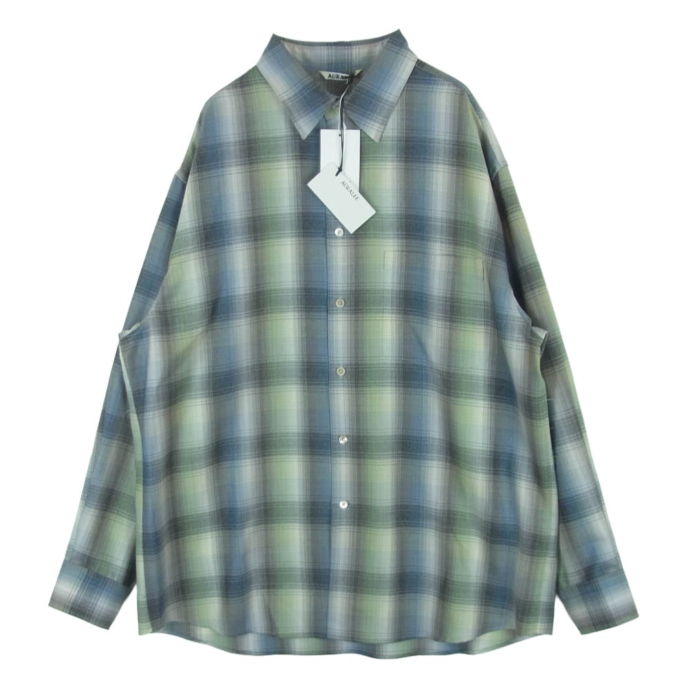 AURALEE オーラリー 25AW A25AS01LC SUPER LIGHT WOOL CHECK スーパー 