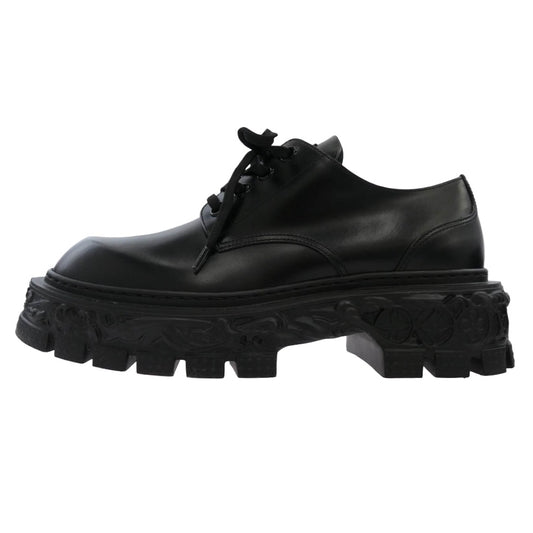 LOUIS VUITTON ルイ・ヴィトン BM0262 LVバロックライン レザー ダービー シューズ ブラック系 7.5【極上美品】【中古】