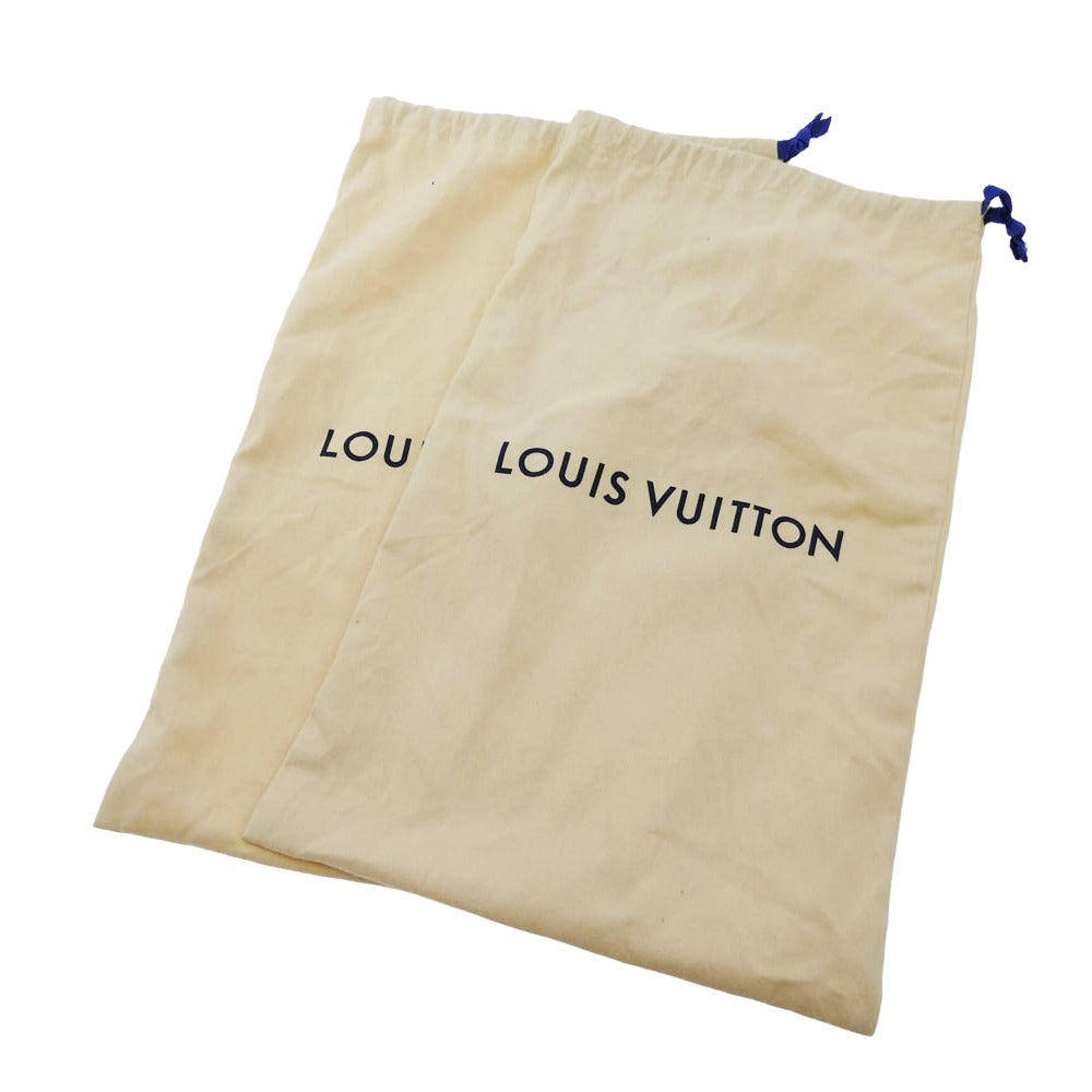 LOUIS VUITTON ルイ・ヴィトン BM0262 LVバロックライン レザー ダービー シューズ ブラック系 7.5【極上美品】【中古】