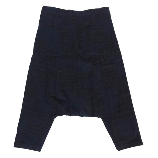 COMME des GARCONS コムデギャルソン OD-P003 総柄 ウール サルエル ショート ハーフ パンツ ブラック系 S【中古】