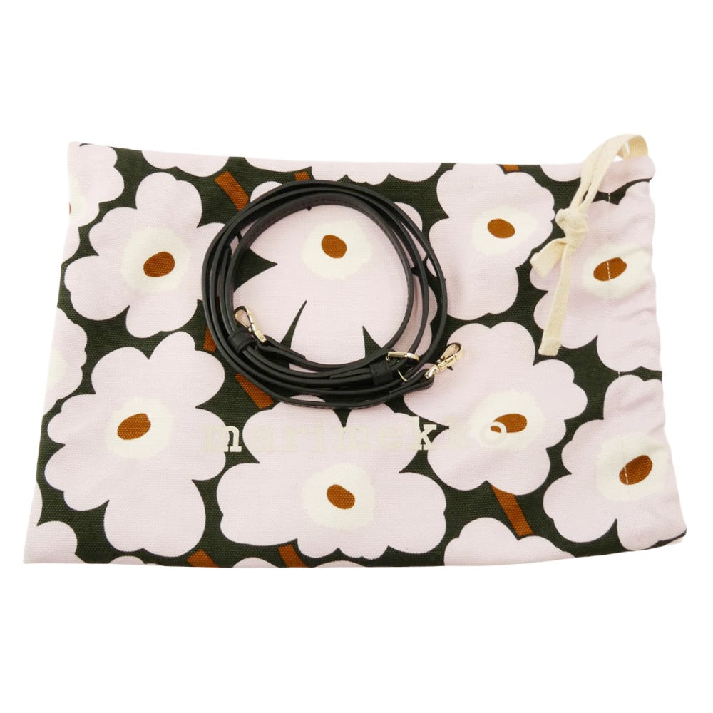 marimekko マリメッコ 24AW Imprint Nano Bucket 3D Unikko ウニッコ 3Dデザイン ナノバケット 2WAY ハンドバッグ ショルダーバッグ ブラック系【中古】