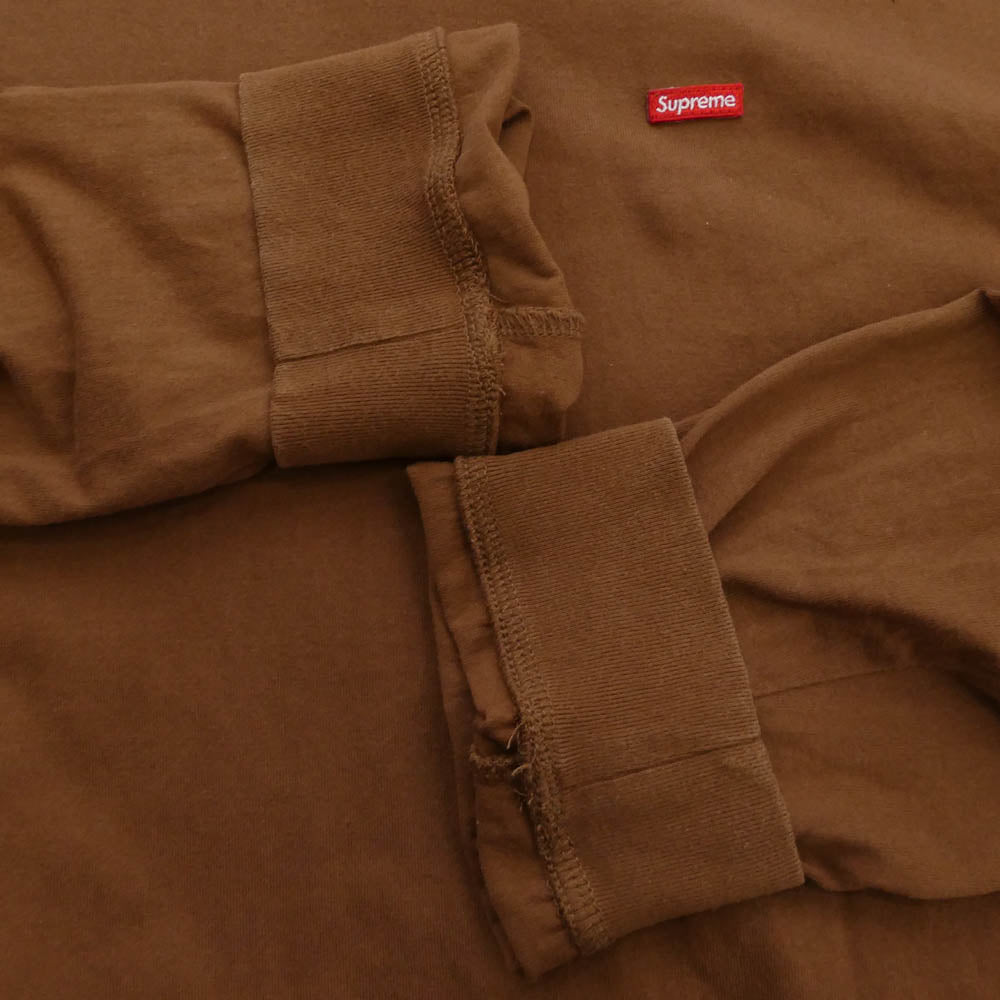 Supreme シュプリーム 23SS small box logo l/s tee スモールボックスロゴ 長袖 Tシャツ ブラウン系 L【中古】