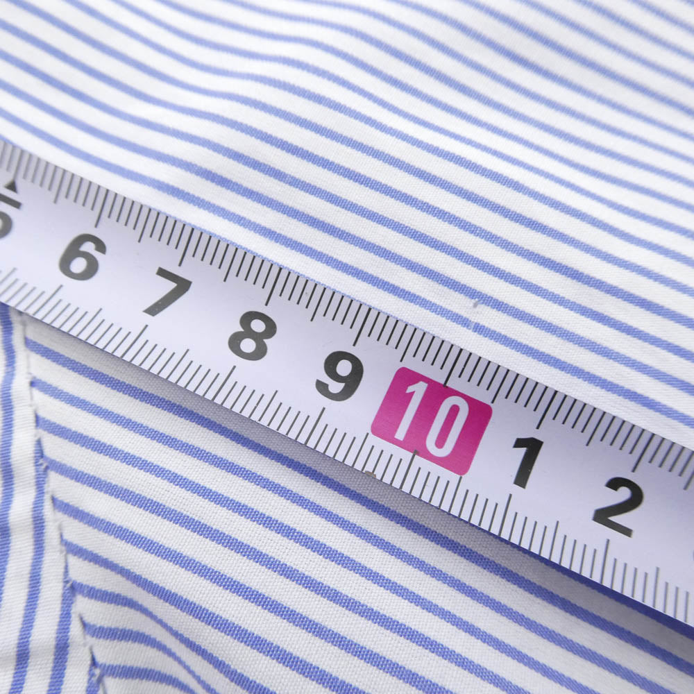 Supreme シュプリーム striped shirt ストライプ 長袖 シャツ ホワイト系 ブルー系 L【中古】