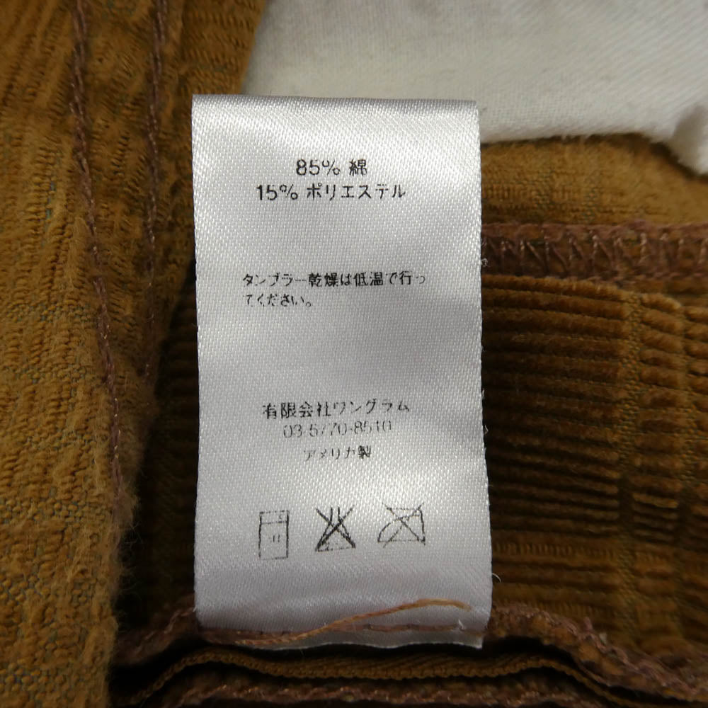 Supreme シュプリーム CORDUROY PANT コーデュロイ 5ポケット パンツ イエローブラウン系 32【中古】