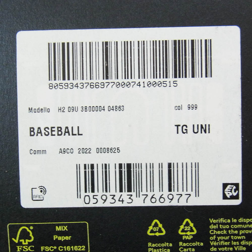 MONCLER モンクレール FRAGMENT DESIGN フラグメントデザイン H209U3B00004 BASEBALL ベースボール キャップ 帽子 ブラック系【極上美品】【中古】