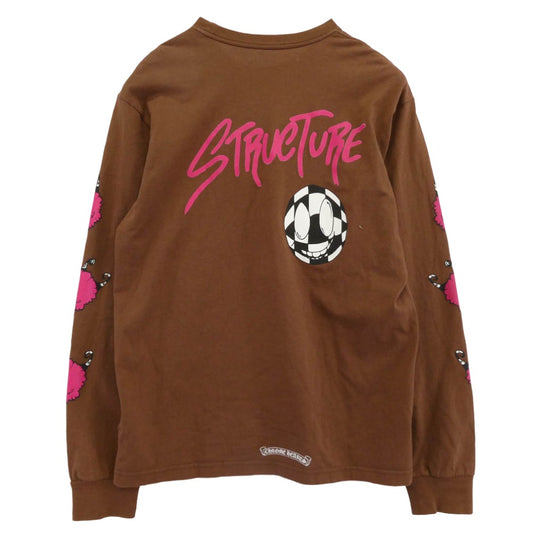 CHROME HEARTS クロムハーツ(原本無) MATTY BOY PPO STRUCTURE L/S TEE マッティボーイ ロンT ロングスリーブ Tシャツ 長袖 カットソー ブラウン系 XL【中古】