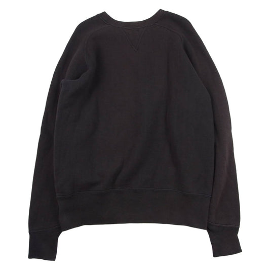 Pherrow's フェローズ フリーダムスリーブ 吊り編み クルー スエット ブラウン系 40【中古】