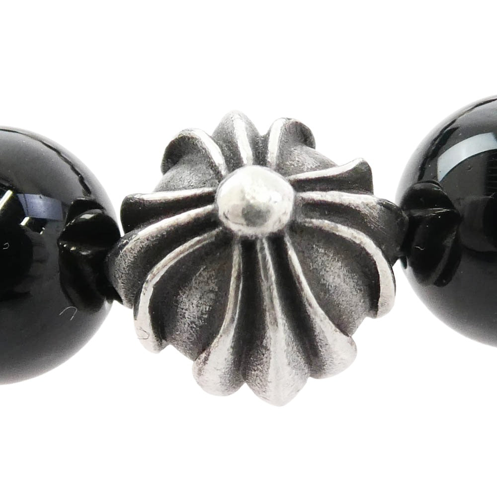 CHROME HEARTS クロムハーツ(原本無) 8mm BEAD シルバーパーツ8個 ビーズ ブレスレット シルバー系 ブラック系【中古】