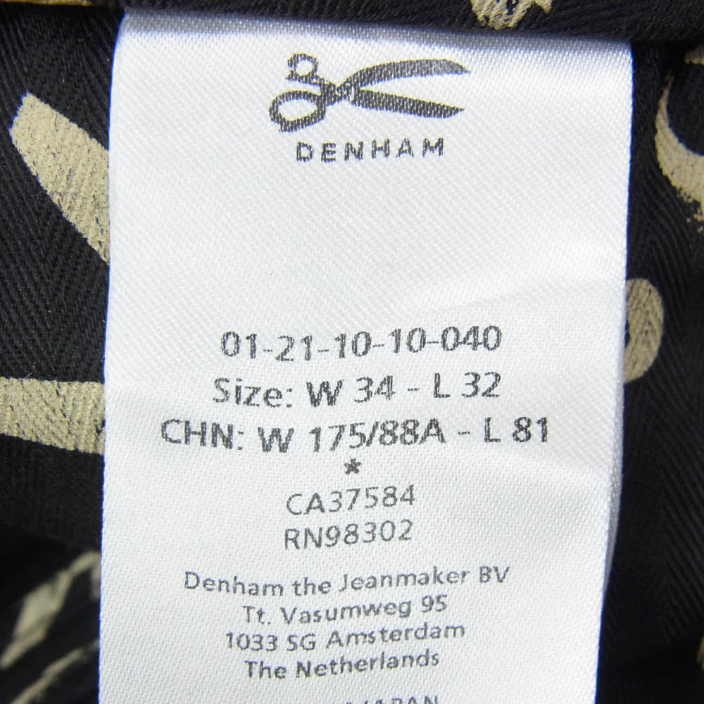 DENHAM デンハム 01-21-10-10-040 YORK ヨーク テーパード ブラックデニム パンツ ブラック系 34【中古】