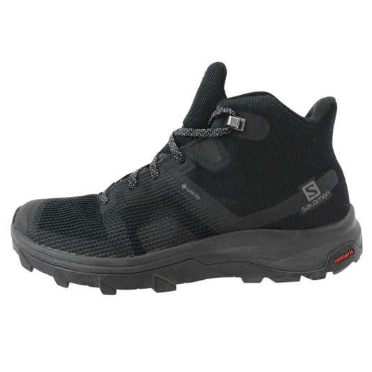 salomon サロモン 411211 OUTline Prism mid GTX アウトライン プリズム ミッド ゴアテックス スニーカー ブラック系 24.5cm【中古】