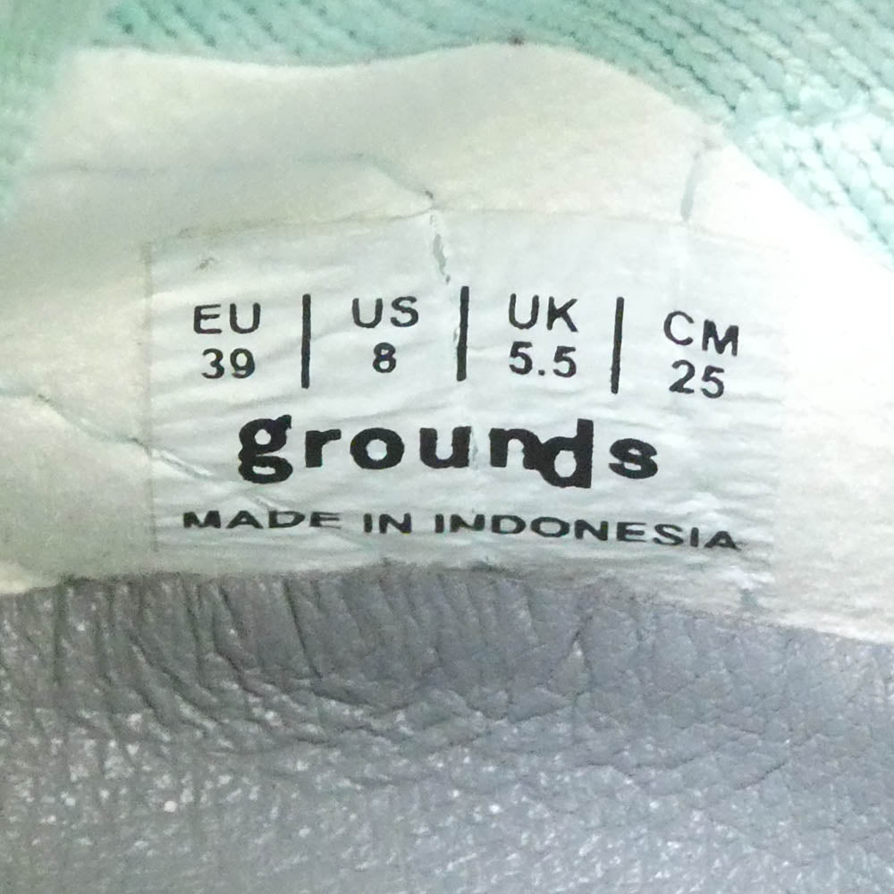 グラウンズ SKYSCRAPER FALCON PUPA スカイスクレーパー ファルコン スニーカー ライトグリーン系 25cm【中古】