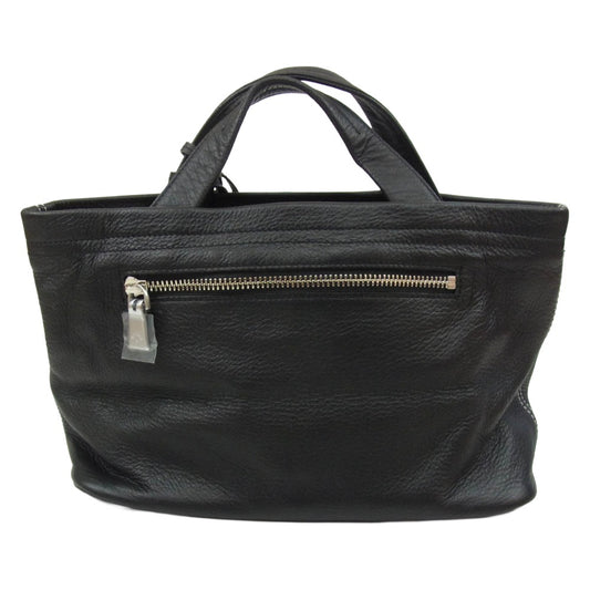 aniary アニアリ クロッシングレザー ミニトート トート バッグ ブラック系【極上美品】【中古】