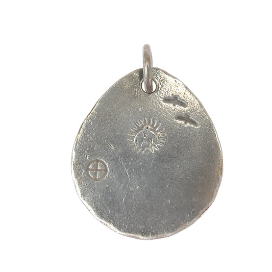 WINGROCK ウィングロック 18K太陽神 SV 稲妻 タタキ ネックレス ペンダントトップ シルバー系 ゴールド系【中古】