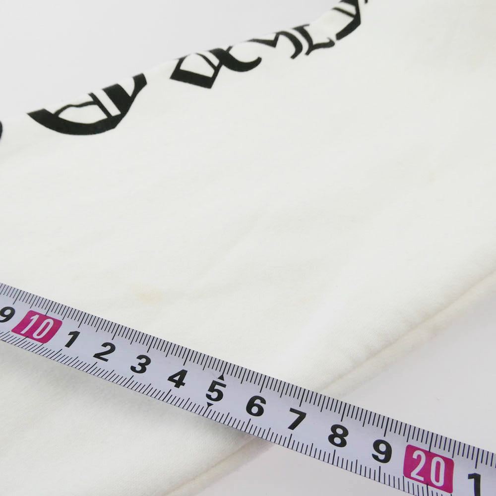 CHROME HEARTS クロムハーツ(原本無) SWTSHRT HD ZIP 袖ロゴ アームロゴプリント ジップアップ パーカー 白 オフホワイト系 M【中古】