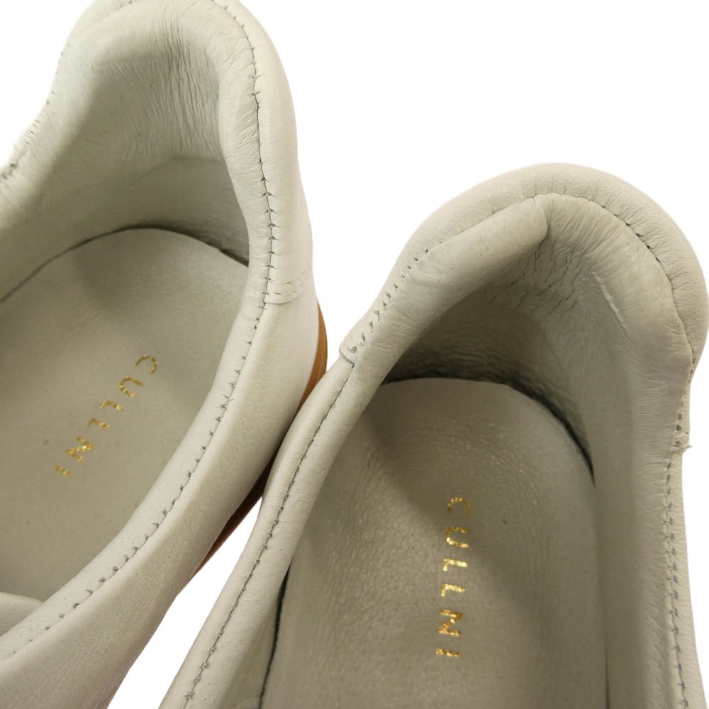 クルニ レザー ローカット スニーカー ホワイト系 9【中古】