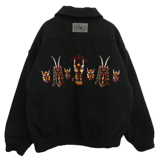 TENDERLOIN テンダーロイン 21AW MELTON VERSITY JKT メルトン バーシティ ジャケット ブラック系 マルチカラー系 M【中古】