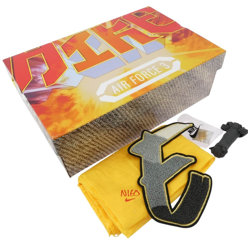 NIKE ナイキ HQ0261-001 【フェイクバスターズ鑑定済】 × NIGO(R) ニゴー Air Force 3 Low SP Kintsugi Phantom and Night Stadium エアフォース3 ロー SP 金継ぎ ファントム アンド ナイトスタジアム スニーカー チャコール系 ホワイト系 29cm【極上美品】【中古】