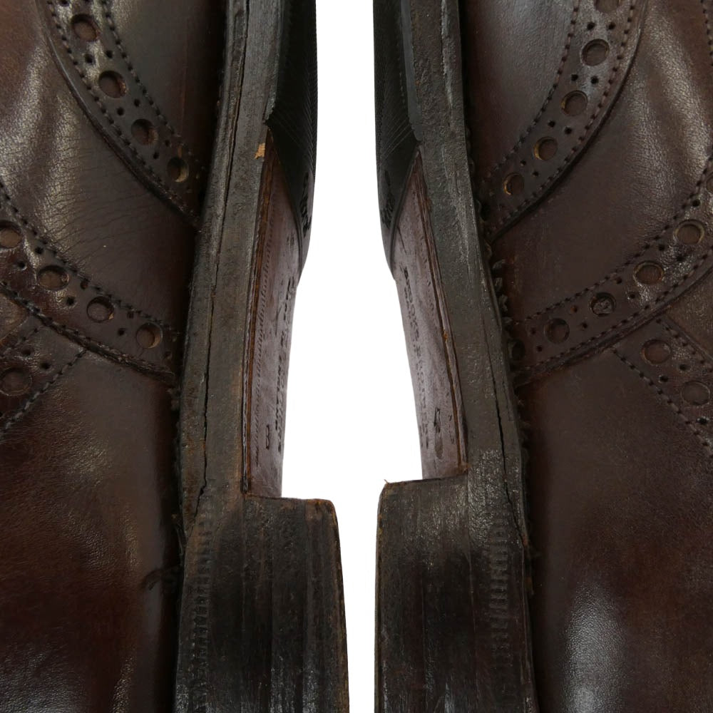 Brooks Brothers ブルックスブラザーズ DEVON イングランド製 ウィングチップ レザー シューズ ブラウン系 43【中古】