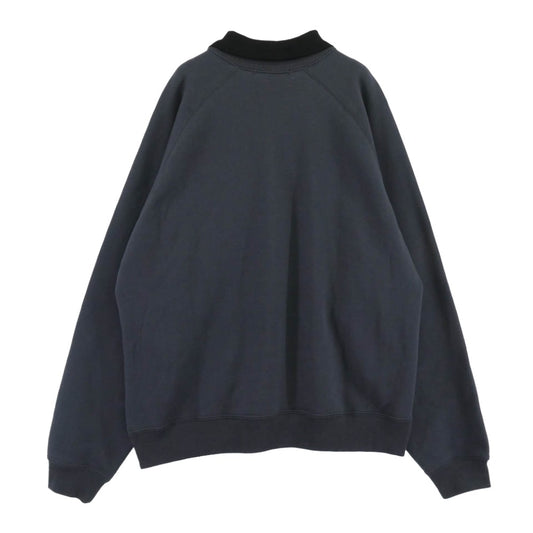 TOGA トーガ 24SS TV261-JL312 POLO COLLAR SWEATSHIRT ジップポケット ポロ カラー コットン 長袖 スウェットシャツ チャコール系 ブラック系 36【美品】【中古】