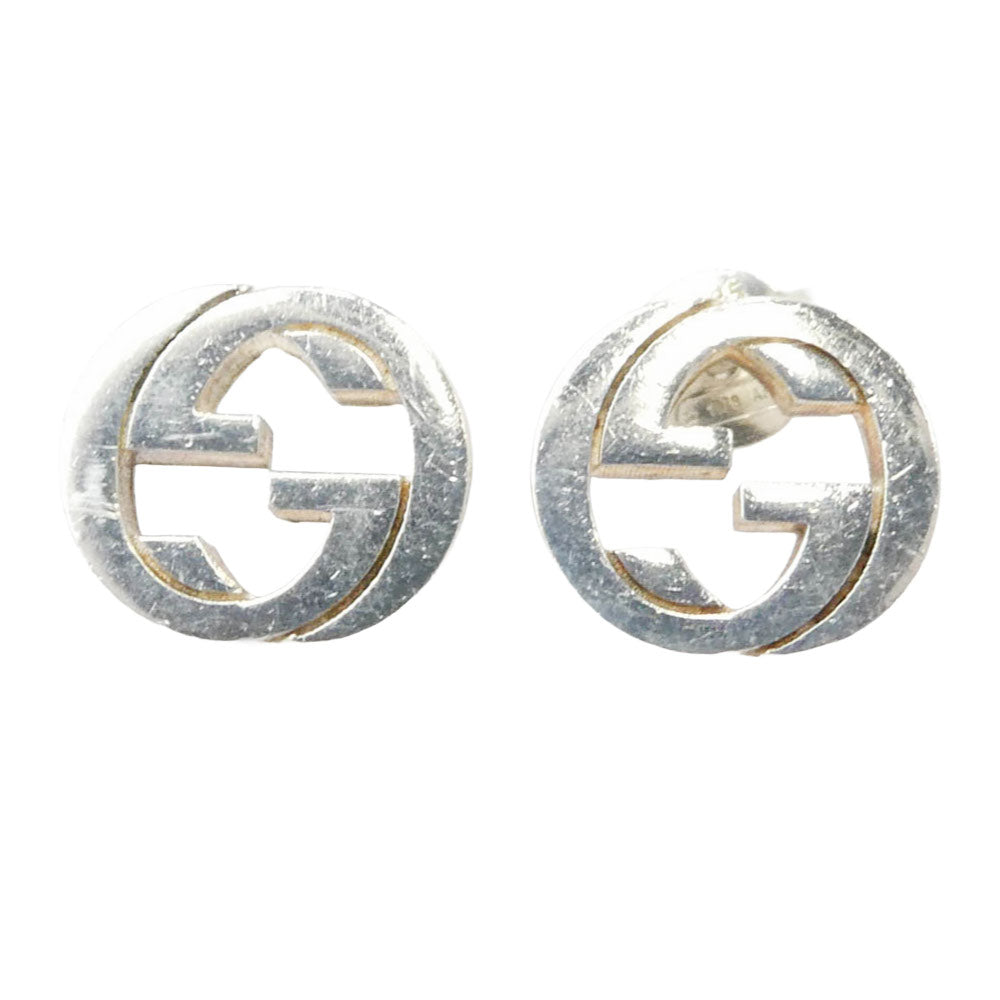 GUCCI グッチ インターロッキングG ロゴ ピアス シルバー系【中古