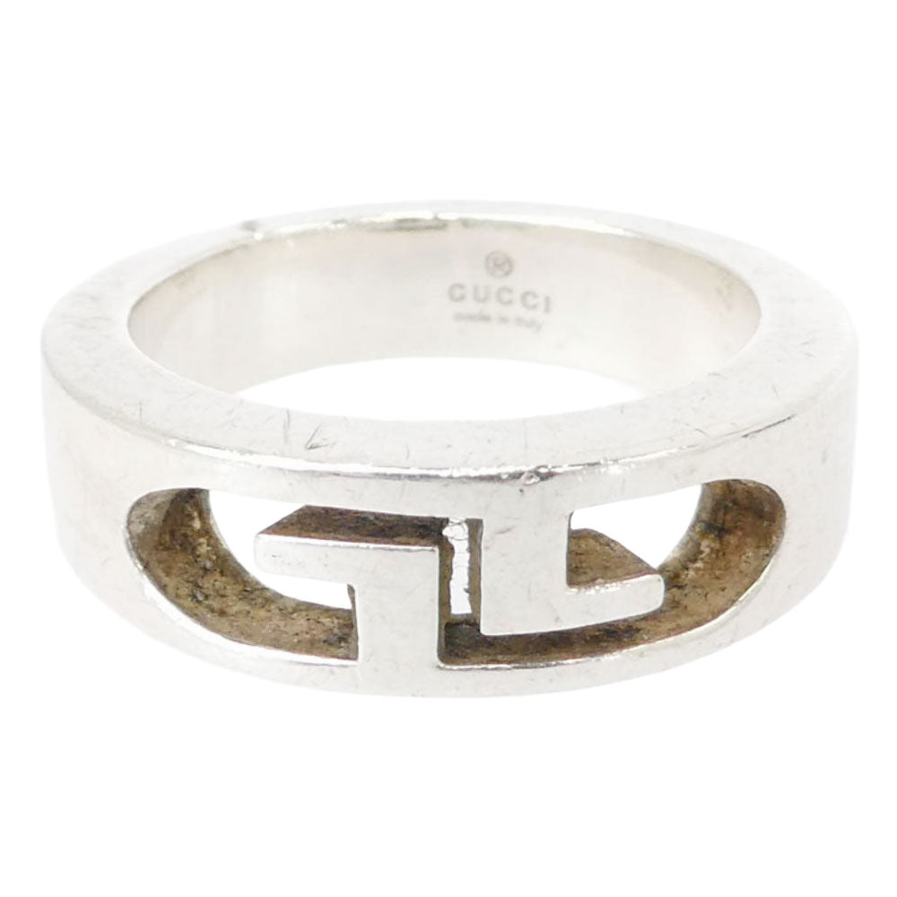 GUCCI グッチ GGロゴ インターロッキング リング 指輪 シルバー系 11.5号【中古】 GUCCI グッチ GGロゴ インターロッキング リング 指輪 シルバー系 11.5