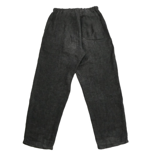 COMOLI コモリ 22SS V01-03010 リネン ドロー ストリング イージー パンツ ブラック系 2【中古】