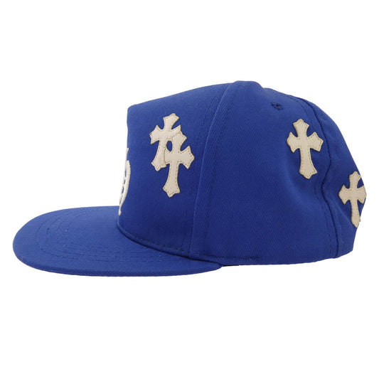 CHROME HEARTS クロムハーツ(原本無) CH HAT クロスパッチ CH刺繍 ベースボール キャップ 帽子 ブルー系【中古】