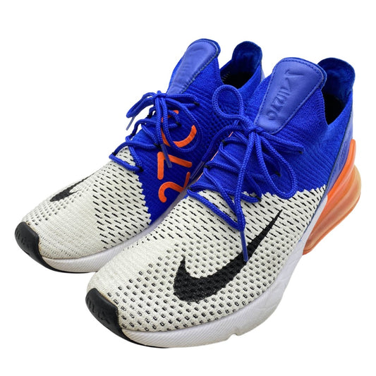 NIKE ナイキ A01023-101 AIR MAX 270 FLYKNIT エアマックス 270 フライニット ローカット ランニング シューズ スニーカー ホワイト系 ブルー系 オレンジ系 25.5cm【中古】