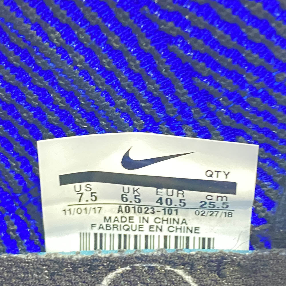 NIKE ナイキ A01023-101 AIR MAX 270 FLYKNIT エアマックス 270 フライニット ローカット ランニング シューズ スニーカー ホワイト系 ブルー系 オレンジ系 25.5cm【中古】