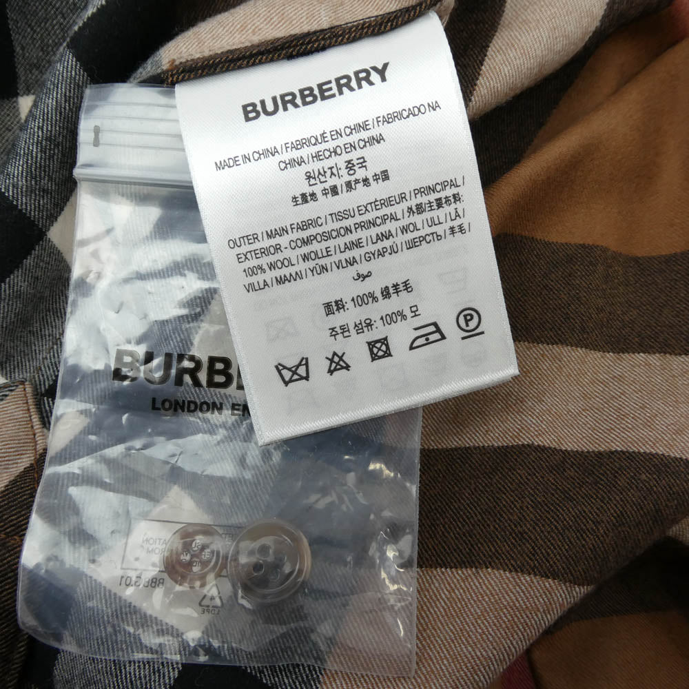 BURBERRY LONDON バーバリー ロンドン 8046712 Astride Check Wool Shirtdress ノバチェック ウール ベルテッド ワンピース ドレス ブラウン系 マルチカラー系 36【美品】【中古】