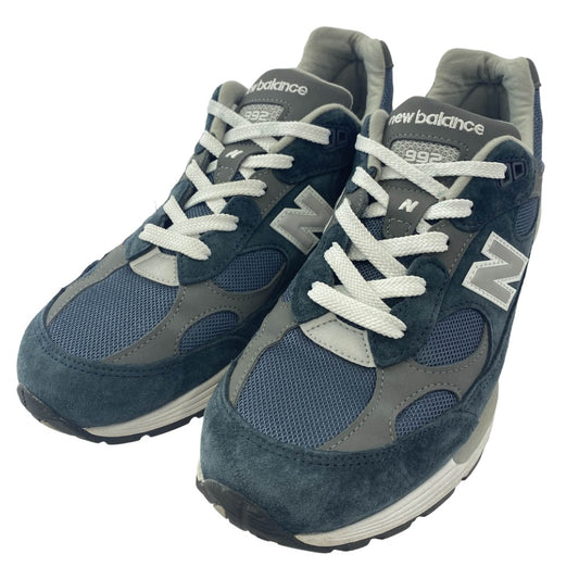 NEW BALANCE ニューバランス U992NY MADE IN USA 米国製 スエード メッシュ スニーカー ネイビー系 グレー系 28cm【中古】