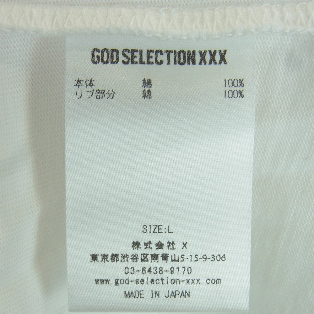 GOD SELECTION XXX ゴッドセレクション FRAGMENT DESIGN フラグメントデザイン 23SS GX-S23-10ST-02 10周年 フォトプリント 半袖 Tシャツ ホワイト系 L【極上美品】【中古】