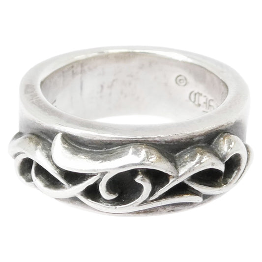 CHROME HEARTS クロムハーツ(原本有) インボイス付属 DBL NARROW VINE BAND ダブルナローヴァインバンド リング シルバー系 16.5号【中古】