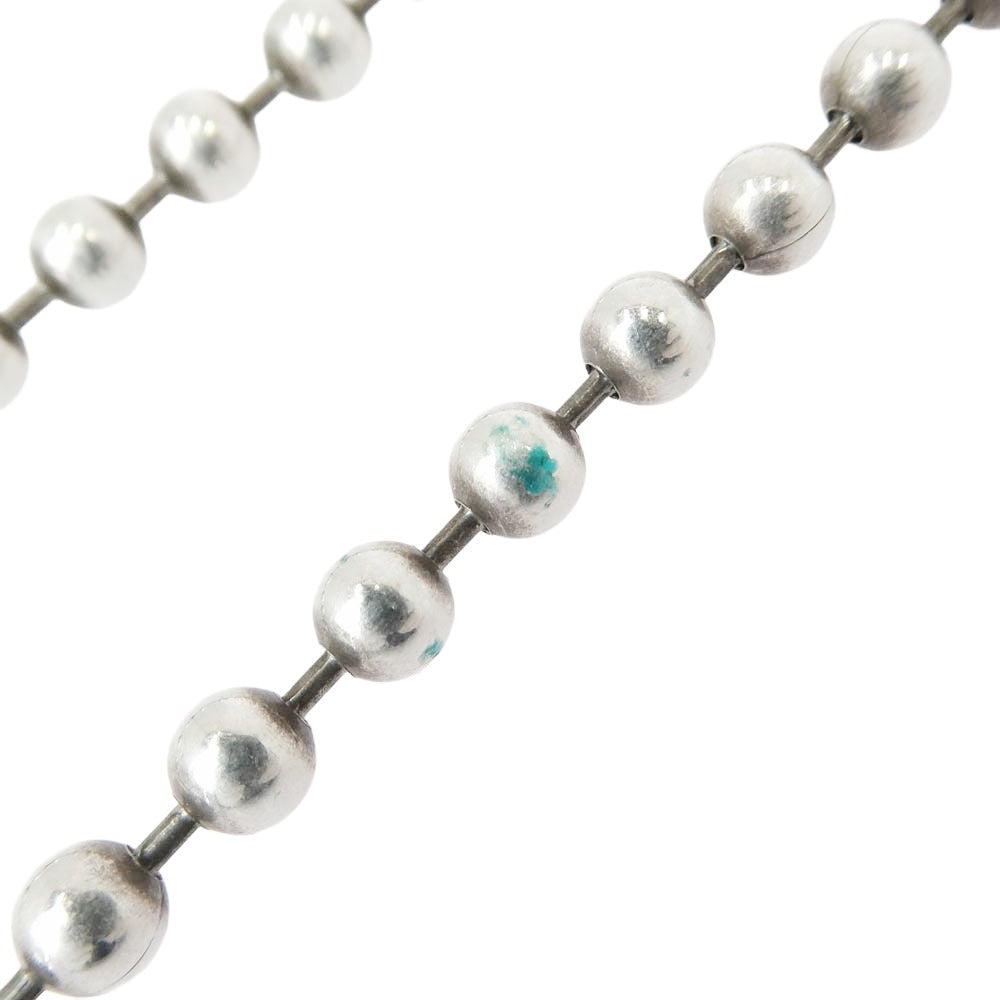 BILL WALL LEATHER ビルウォールレザー クロスボーンスカル ボールチェーン ネックレス シルバー系【中古】