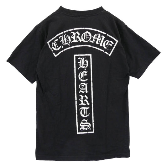 CHROME HEARTS クロムハーツ(原本無) T-BAR STAR LOGO Tバー スタープリント Tシャツ 半袖カットソー ブラック系 M【中古】