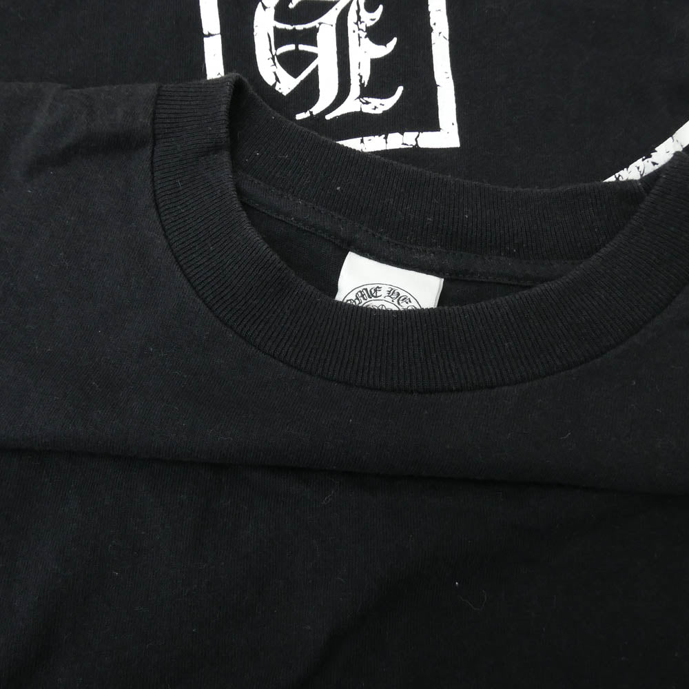 CHROME HEARTS クロムハーツ(原本無) T-BAR STAR LOGO Tバー スタープリント Tシャツ 半袖カットソー ブラック系 M【中古】
