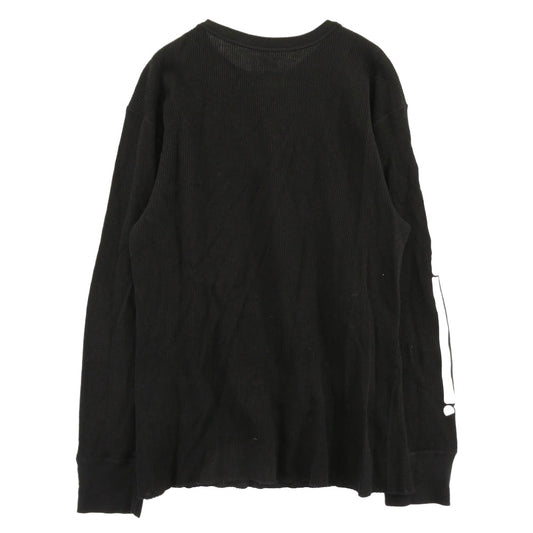 Supreme シュプリーム 24AW x Hanes Bones Thermal Crew ヘインズ ボーンズ サーマル クルーネック 長袖 カットソー ブラック系 オフホワイト系 L【中古】