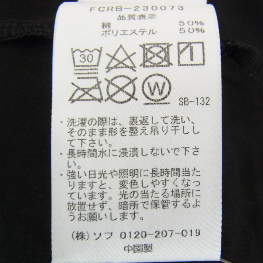 F.C.R.B. エフシーアールビー 23SS FCRB-230073 Authentic Team Long Sleeve Pocket Tee 袖プリント 長袖 Tシャツ カットソー ブラック系 XL【中古】