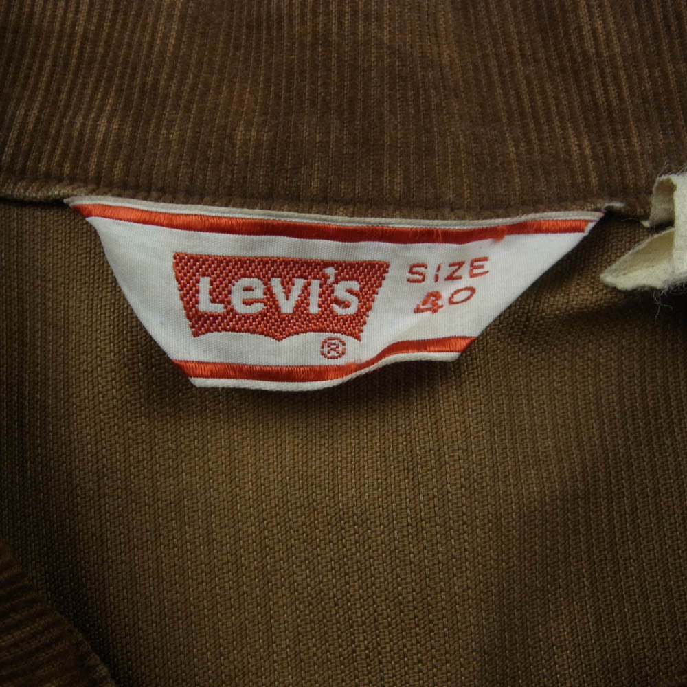 Levi's リーバイス 70s 三角タグ コーデュロイ トラッカー ジャケット サークルR ブラウン系 40【中古】