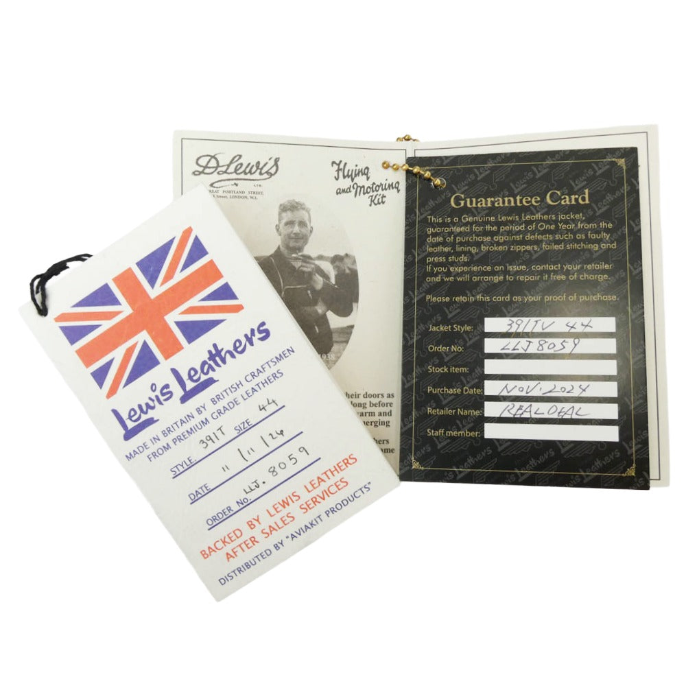 Lewis Leathers ルイスレザー 391TV LIGHTNING TIGHT FIT SHEEPSKIN ライトニング タイトフィット シープスキン ライダース ジャケット ブラック系 44【中古】