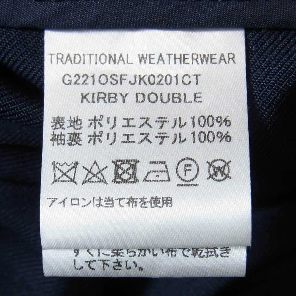 Traditional Weatherwear トラディショナルウェザーウェア 22SS G221OSFJK0201CT ダブルブレスト 金ロゴボタン ブレザー ジャケット ネイビー系 L【美品】【中古】