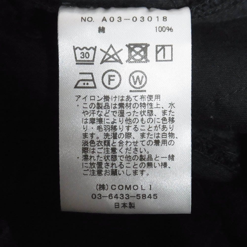 COMOLI コモリ 24AW A03-03018 コーデュロイドローストリングパンツ ブラック系 3【中古】