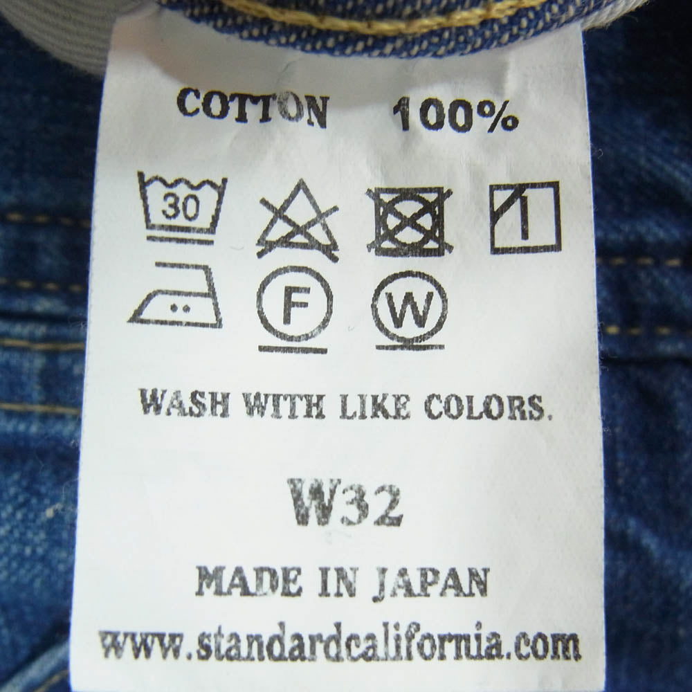 STANDARD CALIFORNIA スタンダードカリフォルニア SD Painter Pants Indigo デニム ペインターパンツ インディゴ W32 インディゴブルー系 32【中古】