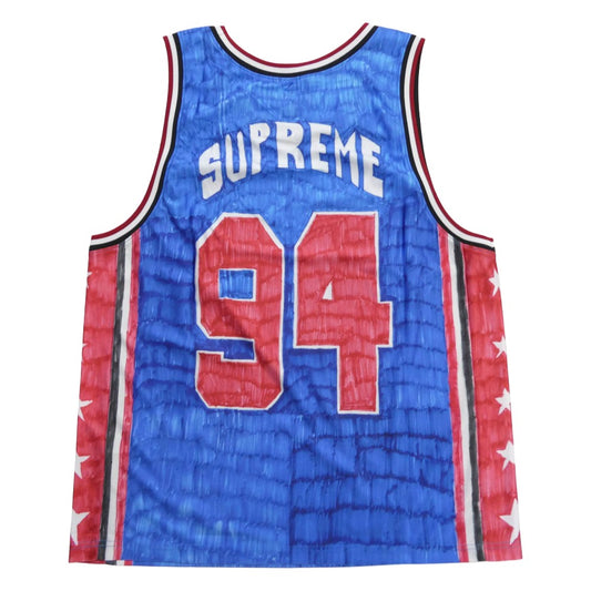 Supreme シュプリーム 25SS Marker Basketball Jersey マーカー バスケットボール ジャージ タンクトップ ブルー系 レッド系 M【極上美品】【中古】